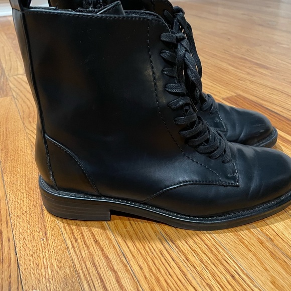 LOFT lace up black leather boots - Picture 5 of 5